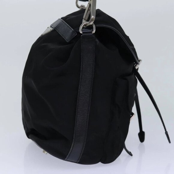 PRADA Backpack Nylon Black Silver Auth 85289V - Picture 5 of 15
